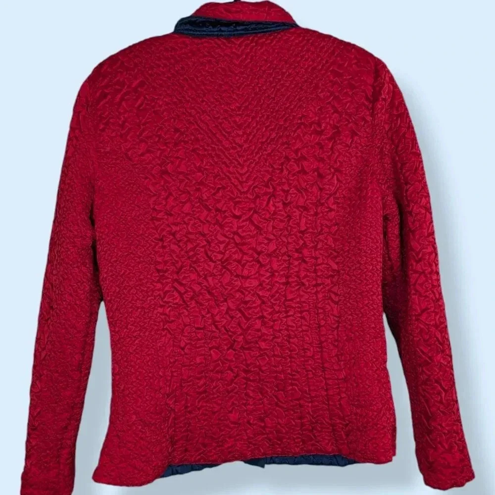 Reversible Red & Blue Zip Jacket - Picture 8 of 8